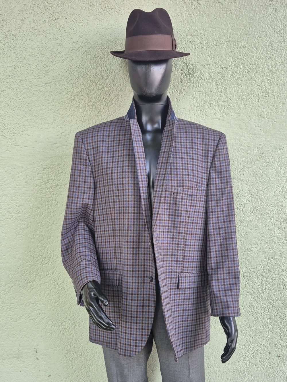 Alan Flusser Men's Classic Micro-Check/Plaid Print Luxury Blazer *Custom Lining* - Picture 4 of 17